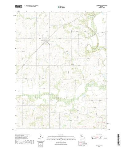United States Geological Survey Bosworth, MO (2021, 24000-Scale) digital map