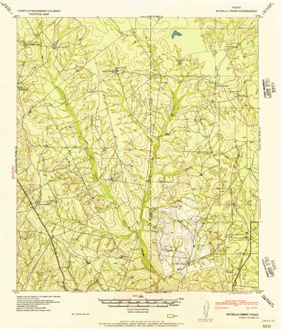 United States Geological Survey Botella Creek, TX (1957, 62500-Scale) digital map
