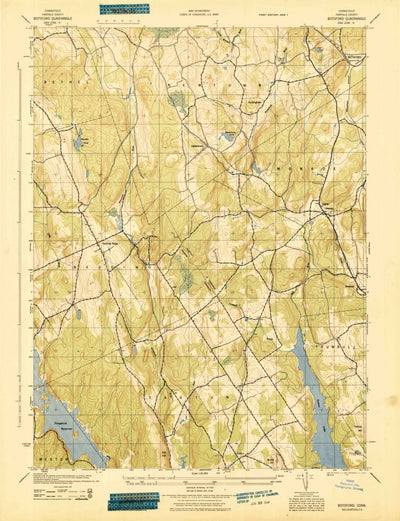 United States Geological Survey Botsford, CT (1943, 25000-Scale) digital map
