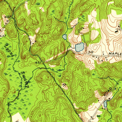 United States Geological Survey Botsford, CT (1951, 24000-Scale) digital map