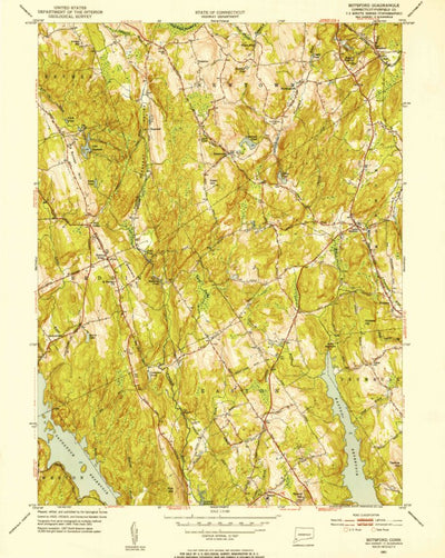 United States Geological Survey Botsford, CT (1951, 31680-Scale) digital map