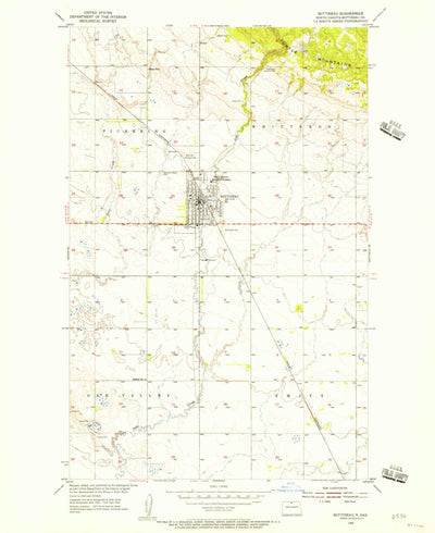 United States Geological Survey Bottineau, ND (1955, 24000-Scale) digital map