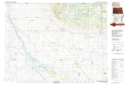 United States Geological Survey Bottineau, ND (1980, 100000-Scale) digital map