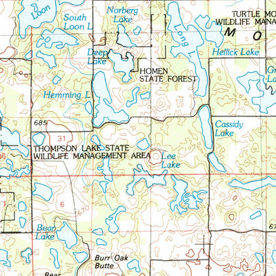 United States Geological Survey Bottineau, ND (1980, 100000-Scale) digital map