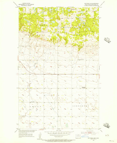 United States Geological Survey Bottineau SE, ND (1955, 24000-Scale) digital map