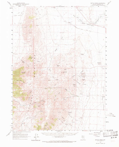 United States Geological Survey Bottle Creek, NV (1961, 62500-Scale) digital map