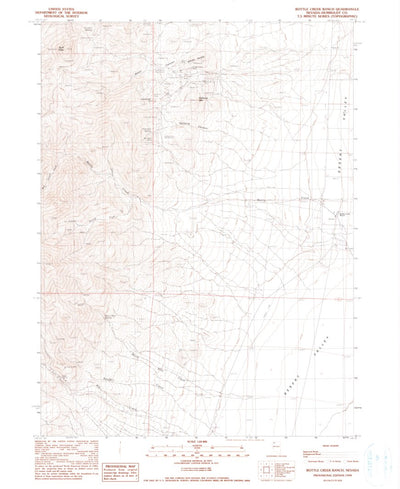 United States Geological Survey Bottle Creek Ranch, NV (1990, 24000-Scale) digital map