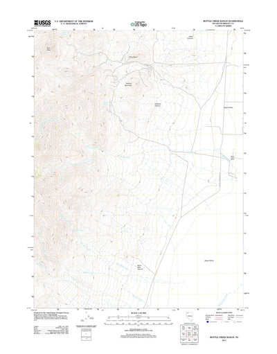 United States Geological Survey Bottle Creek Ranch, NV (2011, 24000-Scale) digital map
