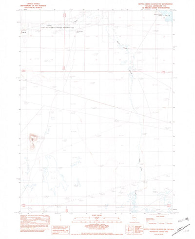 United States Geological Survey Bottle Creek Slough NW, NV (1982, 24000-Scale) digital map