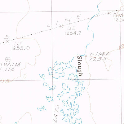 United States Geological Survey Bottle Creek Slough NW, NV (1982, 24000-Scale) digital map