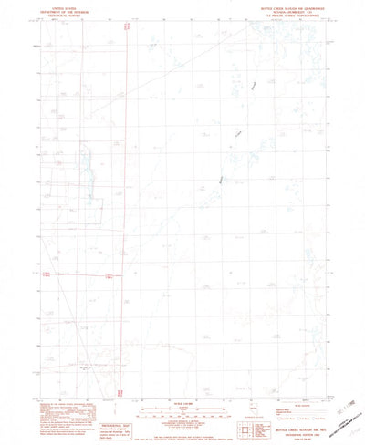United States Geological Survey Bottle Creek Slough SW, NV (1982, 24000-Scale) digital map