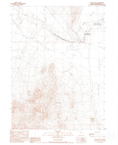 United States Geological Survey Bottle Hill, NV (1990, 24000-Scale) digital map