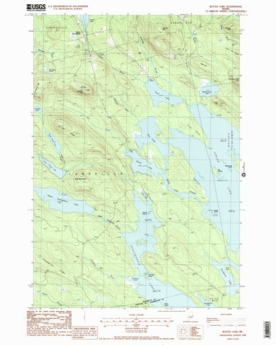 United States Geological Survey Bottle Lake, ME (1988, 24000-Scale) digital map