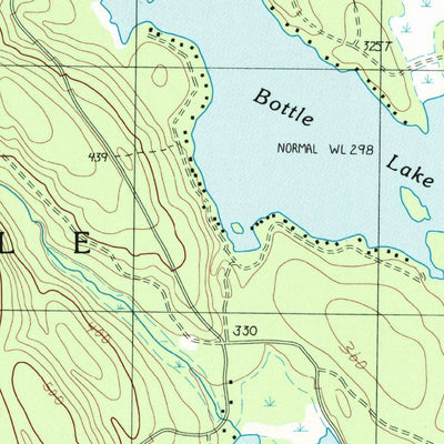 United States Geological Survey Bottle Lake, ME (1988, 24000-Scale) digital map
