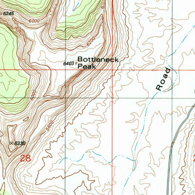 United States Geological Survey Bottleneck Peak, UT (1983, 24000-Scale) digital map