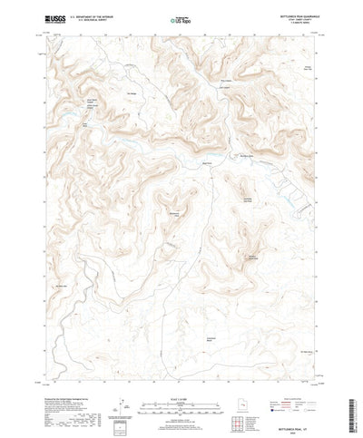 United States Geological Survey Bottleneck Peak, UT (2020, 24000-Scale) digital map