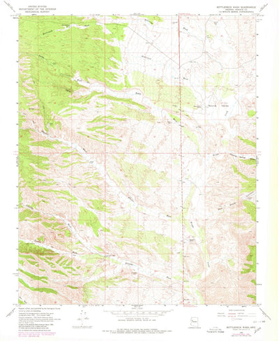 United States Geological Survey Bottleneck Wash, AZ (1968, 24000-Scale) digital map