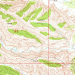 United States Geological Survey Bottleneck Wash, AZ (1968, 24000-Scale) digital map