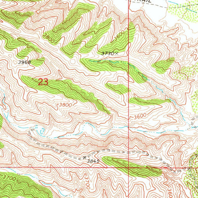 United States Geological Survey Bottleneck Wash, AZ (1968, 24000-Scale) digital map