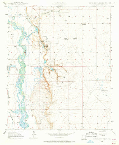 United States Geological Survey Bottomless Lakes, NM (1950, 24000-Scale) digital map