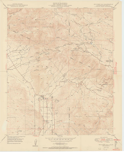 United States Geological Survey Boucher Hill, CA (1950, 24000-Scale) digital map