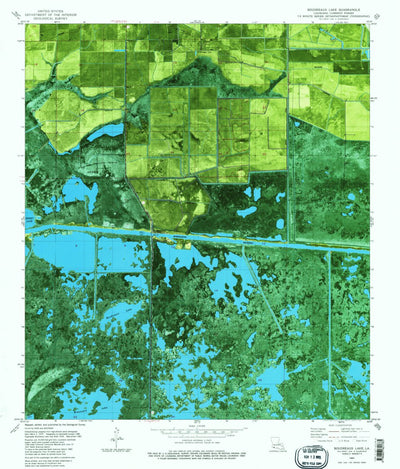 United States Geological Survey Boudreaux Lake, LA (1982, 24000-Scale) digital map