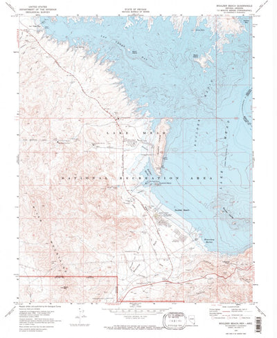 United States Geological Survey Boulder Beach, NV-AZ (1970, 24000-Scale) digital map