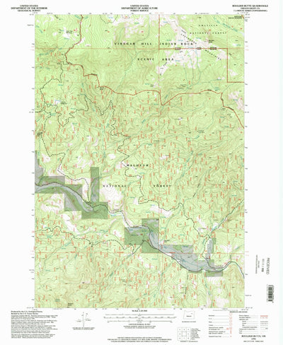 United States Geological Survey Boulder Butte, OR (1995, 24000-Scale) digital map