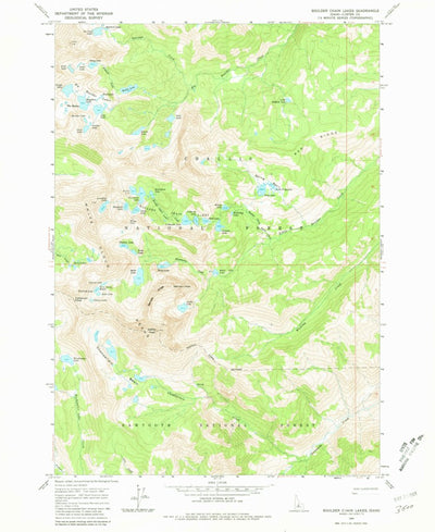 United States Geological Survey Boulder Chain Lakes, ID (1964, 24000-Scale) digital map