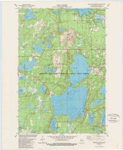 United States Geological Survey Boulder Junction, WI (1981, 24000-Scale) digital map