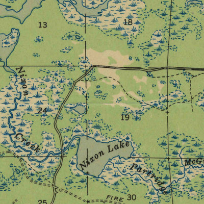 United States Geological Survey Boulder Junction, WI-MI (1946, 48000-Scale) digital map