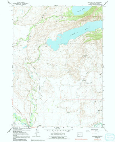 United States Geological Survey Boulder Lake, WY (1964, 24000-Scale) digital map