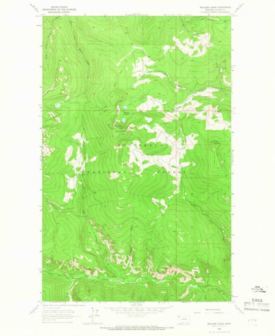 United States Geological Survey Boulder Lakes, MT (1963, 24000-Scale) digital map