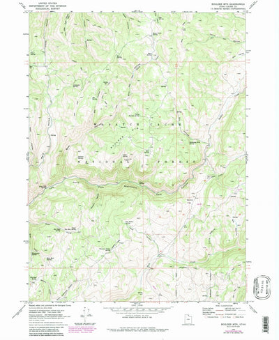 United States Geological Survey Boulder Mountain, UT (1969, 24000-Scale) digital map