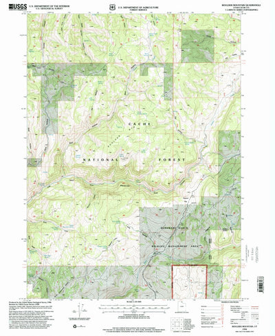 United States Geological Survey Boulder Mountain, UT (1998, 24000-Scale) digital map