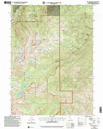 United States Geological Survey Boulder Peak, CA (2001, 24000-Scale) digital map