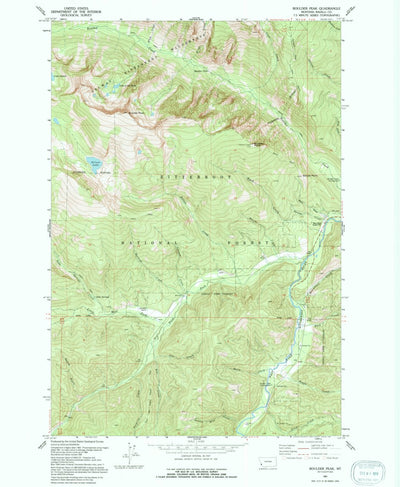 United States Geological Survey Boulder Peak, MT (1991, 24000-Scale) digital map