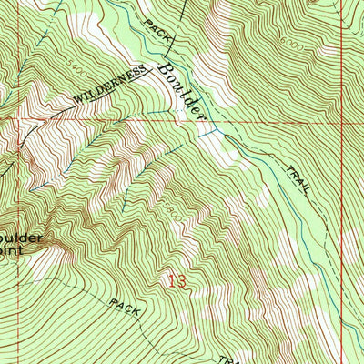 United States Geological Survey Boulder Peak, MT (1991, 24000-Scale) digital map