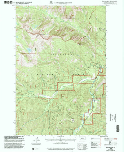 United States Geological Survey Boulder Peak, MT (1998, 24000-Scale) digital map