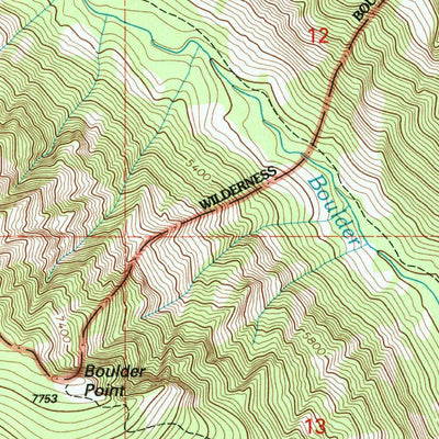 United States Geological Survey Boulder Peak, MT (1998, 24000-Scale) digital map