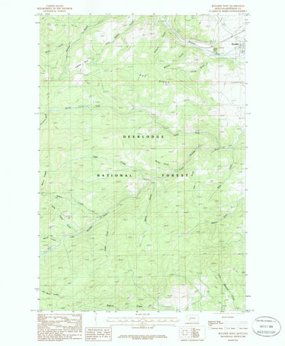 United States Geological Survey Boulder West, MT (1985, 24000-Scale) digital map