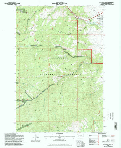 United States Geological Survey Boulder West, MT (1996, 24000-Scale) digital map