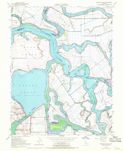 United States Geological Survey Bouldin Island, CA (1952, 24000-Scale) digital map