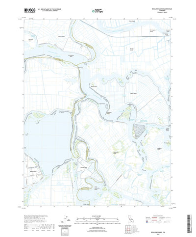 United States Geological Survey Bouldin Island, CA (2021, 24000-Scale) digital map