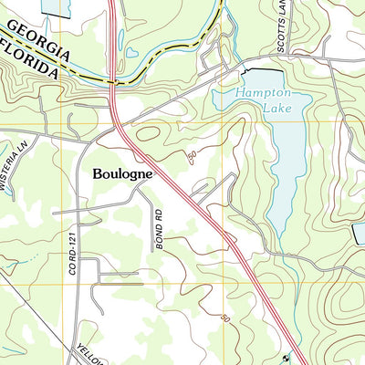 United States Geological Survey Boulogne, FL-GA (2012, 24000-Scale) digital map