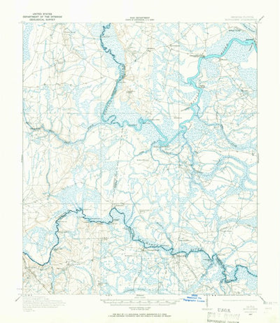 United States Geological Survey Boulogne, GA-FL (1917, 62500-Scale) digital map