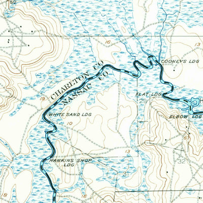 United States Geological Survey Boulogne, GA-FL (1917, 62500-Scale) digital map