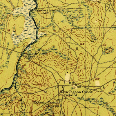 United States Geological Survey Boulogne, GA-FL (1919, 62500-Scale) digital map