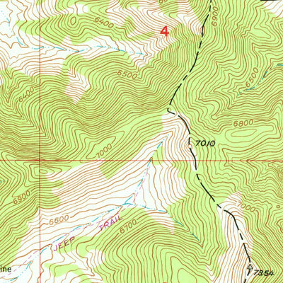 United States Geological Survey Boulter Peak, UT (1947, 24000-Scale) digital map