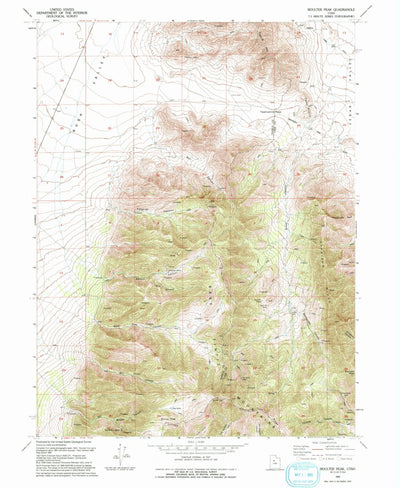 United States Geological Survey Boulter Peak, UT (1993, 24000-Scale) digital map